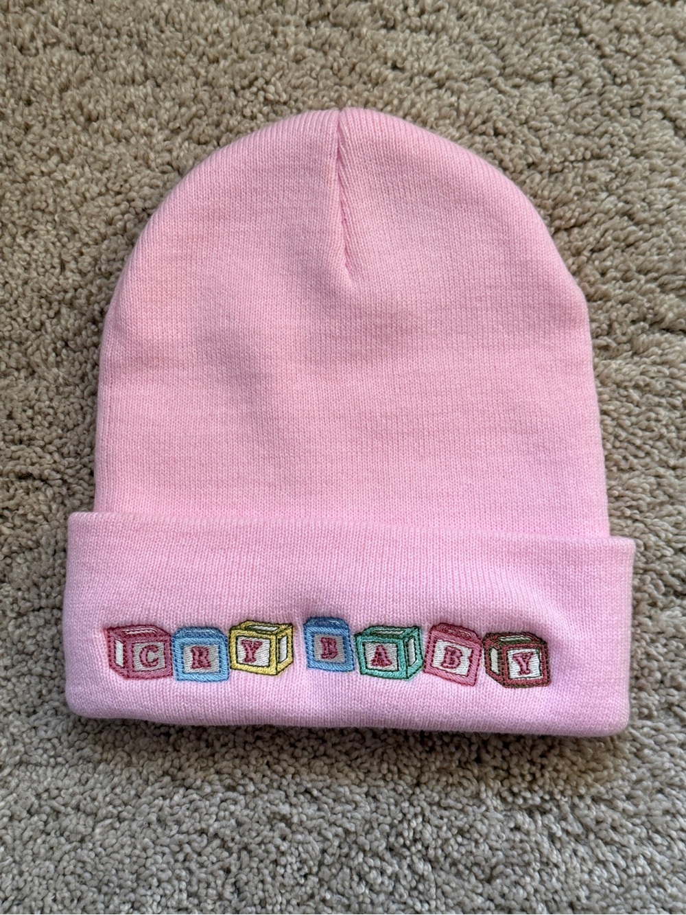 Melanie Martinez Pink 'Cry Baby' Embroidered Beanie